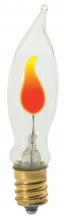 Satco Products Inc. S3661 - 3 Watt CA5 1/2 Incandescent; Clear; 1000 Average rated hours; Candelabra base; 120 Volt