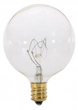 Satco Products Inc. S3771 - 60 Watt G16 1/2 Incandescent; Clear; 1500 Average rated hours; 672 Lumens; Candelabra base; 120