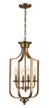 Trans Globe 11214 AG - Hillcrest 22-in. High Antique Gold 4-Light Cage Chandelier