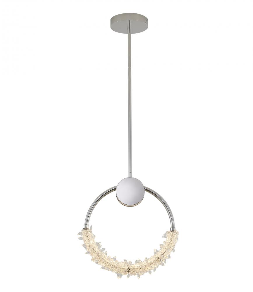 LED Pendant Stainless Steel & Crystal