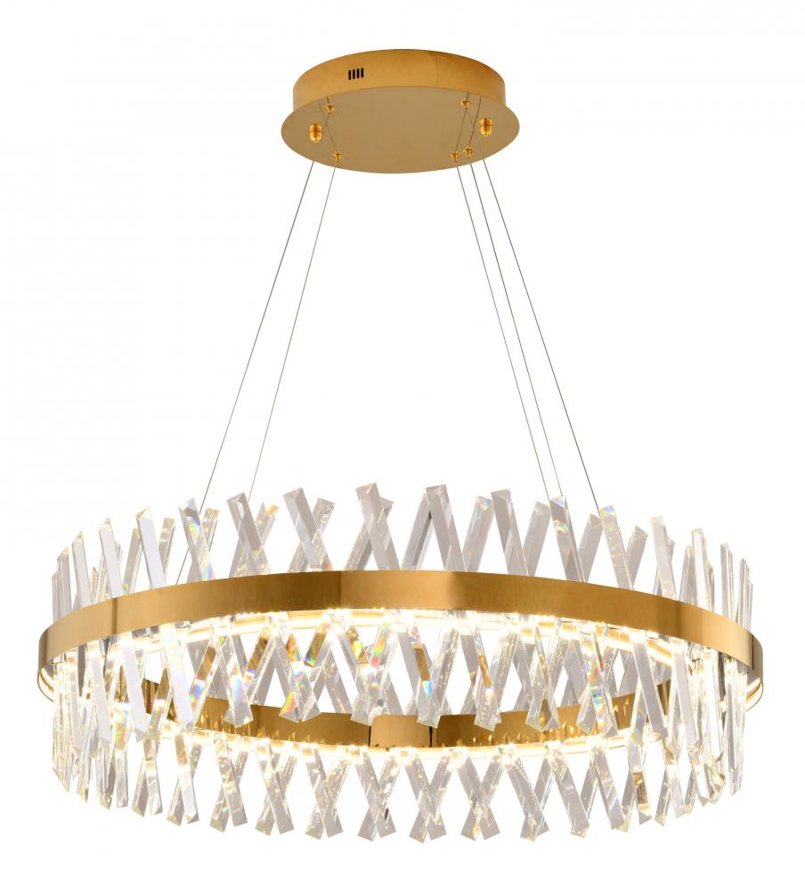 LED Chandelier Metal & Crystal