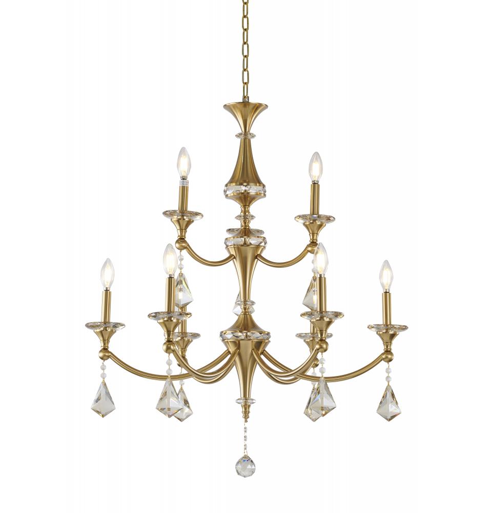 Chandelier Satin Brass