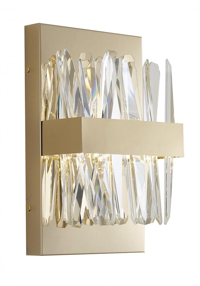 Wall Sconce Stainless Steel & Crystal