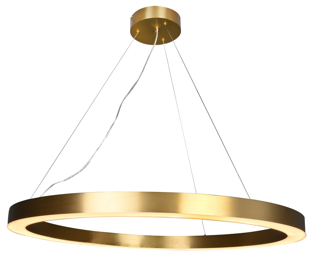 LED Chandelier Antique Brass