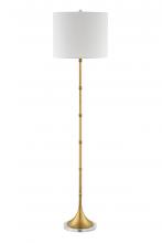 Bethel International JFL93KT-GT - Floor Lamp Metal And Fabric