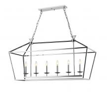 Bethel International YS6217-6P - Chandelier Shiny Nickel