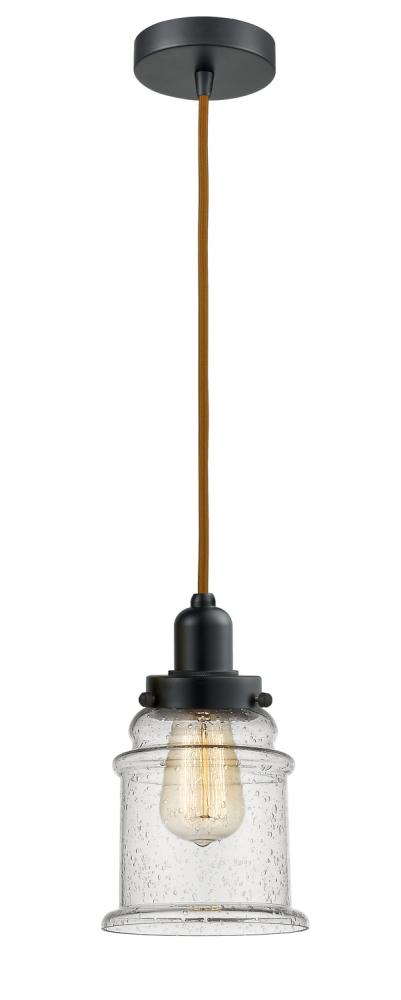 Whitney - 1 Light - 8 inch - Matte Black - Cord hung - Mini Pendant