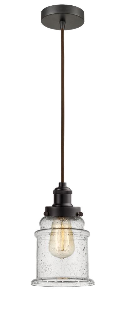 Edison - 1 Light - 8 inch - Oil Rubbed Bronze - Cord hung - Mini Pendant