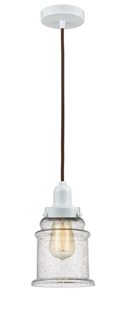 Whitney - 1 Light - 8 inch - White - Cord hung - Mini Pendant