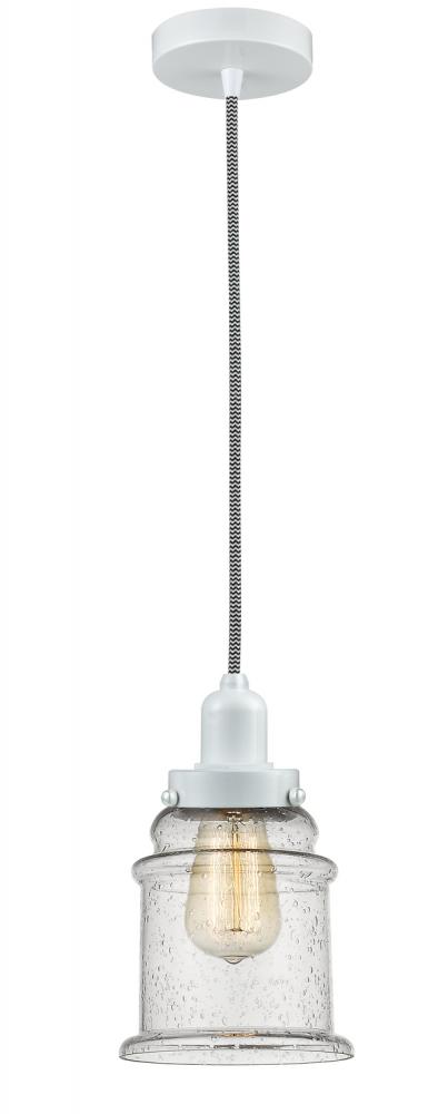 Whitney - 1 Light - 8 inch - White - Cord hung - Mini Pendant