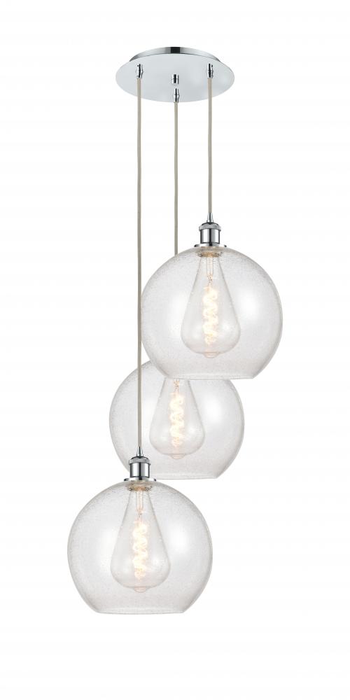 Athens - 3 Light - 18 inch - Polished Chrome - Cord Hung - Multi Pendant