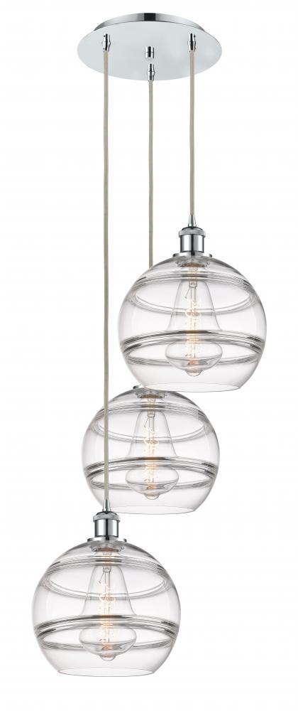 Rochester - 3 Light - 17 inch - Polished Chrome - Cord hung - Multi Pendant