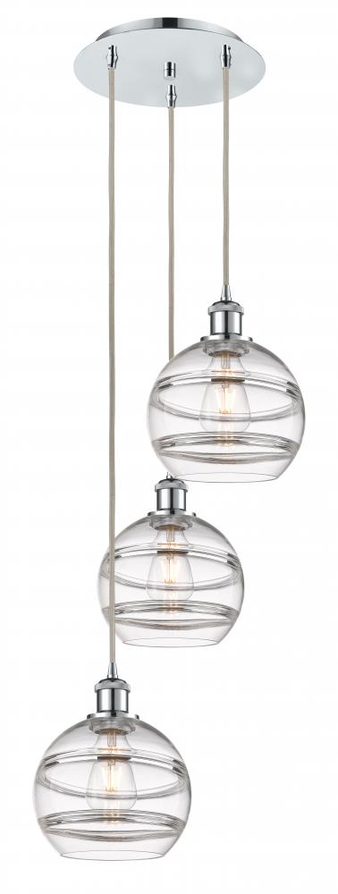 Rochester - 3 Light - 15 inch - Polished Chrome - Cord hung - Multi Pendant