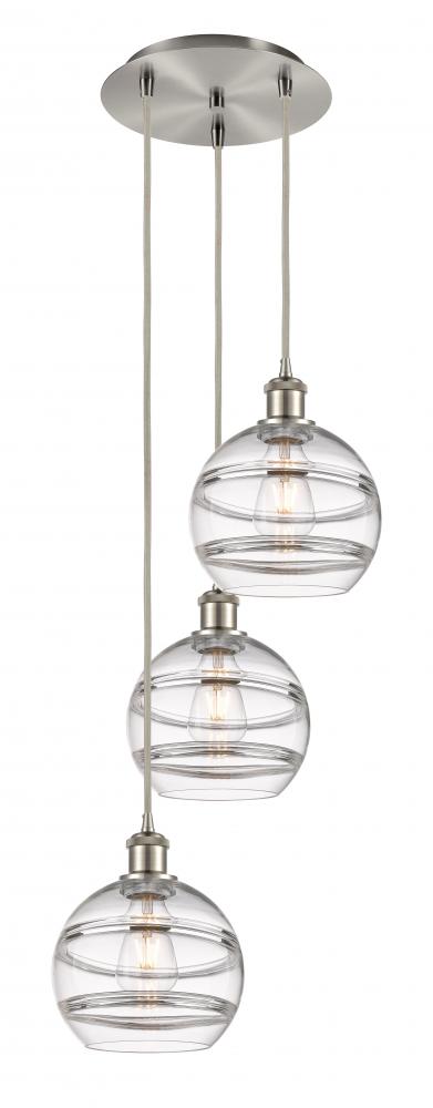 Rochester - 3 Light - 15 inch - Brushed Satin Nickel - Cord hung - Multi Pendant