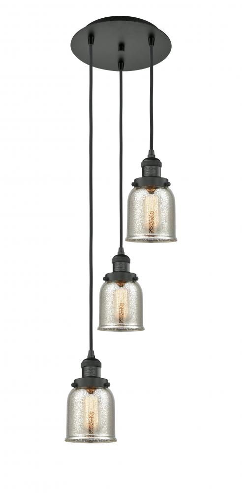 Cone - 3 Light - 12 inch - Matte Black - Cord hung - Multi Pendant