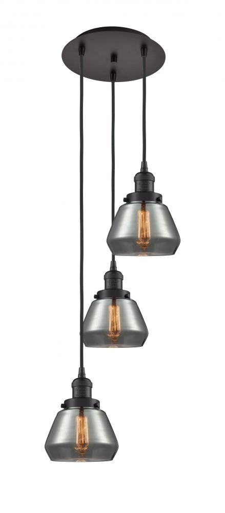 Fulton - 3 Light - 14 inch - Oil Rubbed Bronze - Cord hung - Multi Pendant