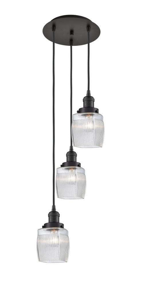 Colton - 3 Light - 12 inch - Oil Rubbed Bronze - Cord hung - Multi Pendant