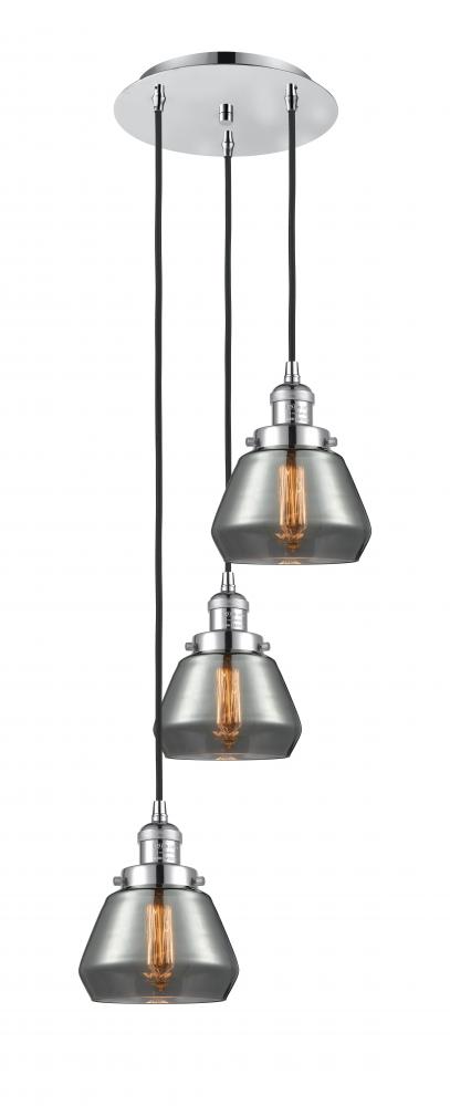 Fulton - 3 Light - 14 inch - Polished Chrome - Cord hung - Multi Pendant