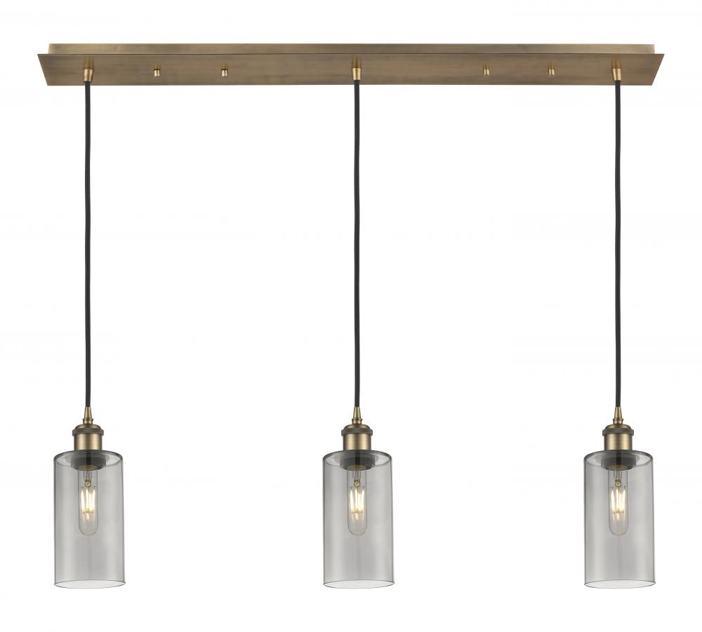 Crown Point - 3 Light - 37 inch - Brushed Brass - Linear Pendant