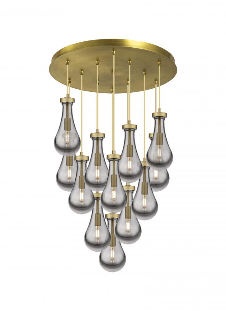 Owego - 12 Light - 24 inch - Brushed Brass - Multi Pendant