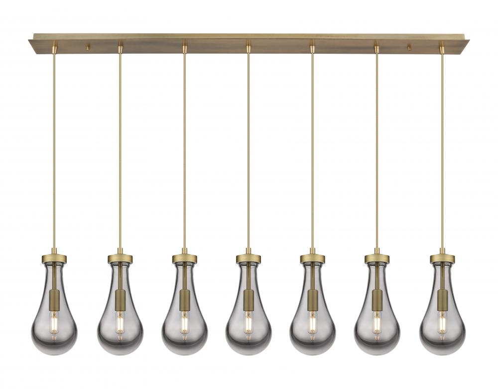 Owego - 7 Light - 49 inch - Brushed Brass - Linear Pendant