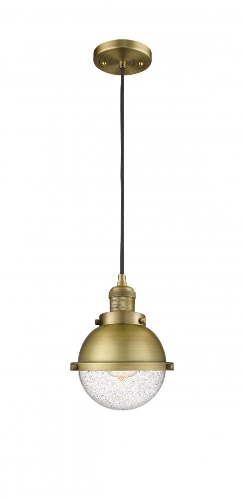 Hampden - 1 Light - 7 inch - Brushed Brass - Cord hung - Mini Pendant