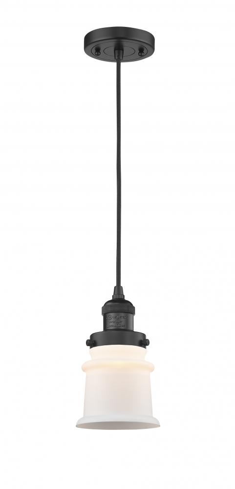 Canton - 1 Light - 5 inch - Matte Black - Cord hung - Mini Pendant