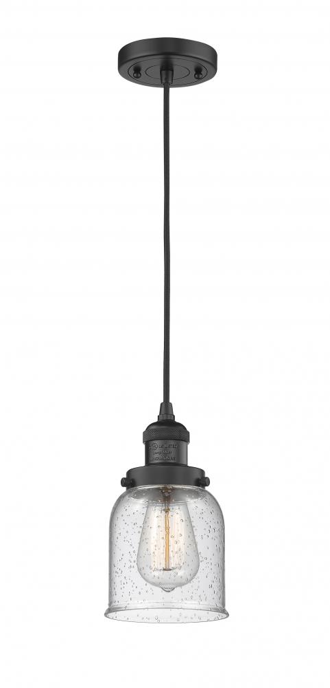 Bell - 1 Light - 5 inch - Matte Black - Cord hung - Mini Pendant