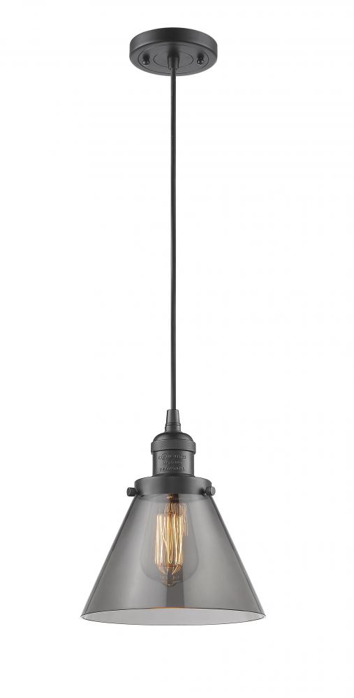 Cone - 1 Light - 8 inch - Oil Rubbed Bronze - Cord hung - Mini Pendant