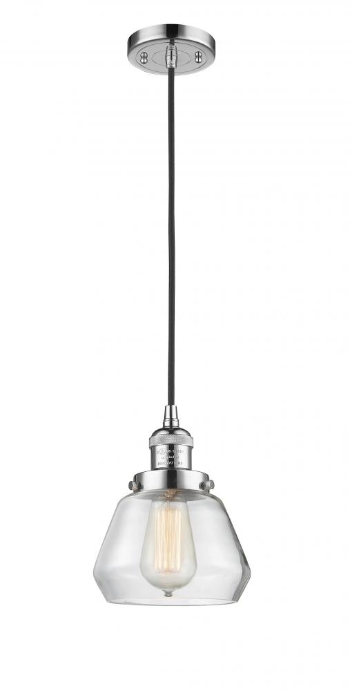 Fulton - 1 Light - 7 inch - Polished Chrome - Cord hung - Mini Pendant