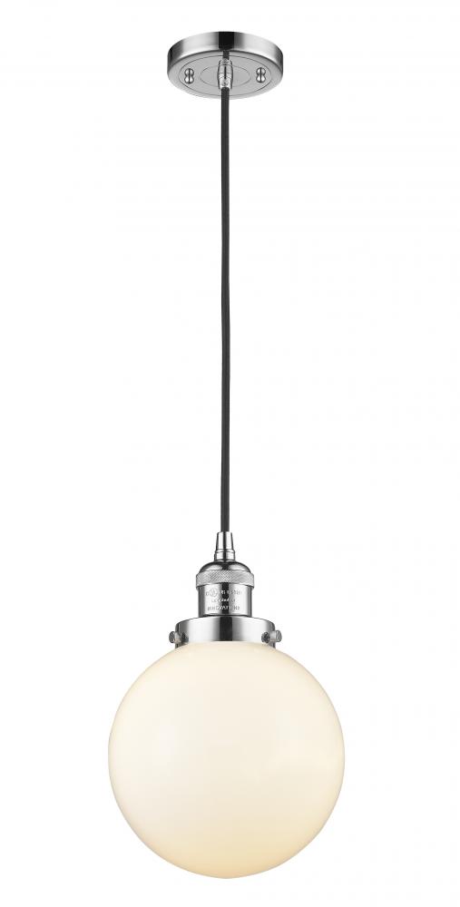 Beacon - 1 Light - 8 inch - Polished Chrome - Cord hung - Mini Pendant