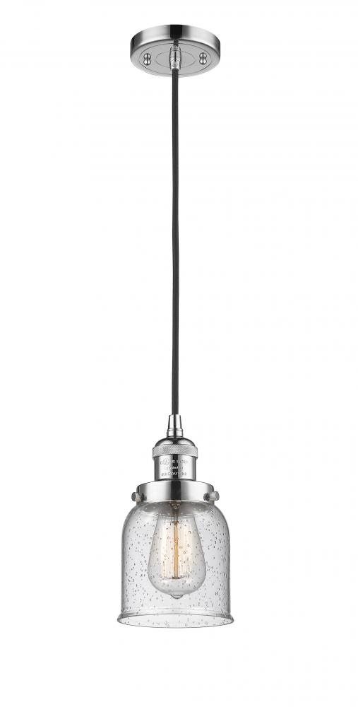 Bell - 1 Light - 5 inch - Polished Chrome - Cord hung - Mini Pendant