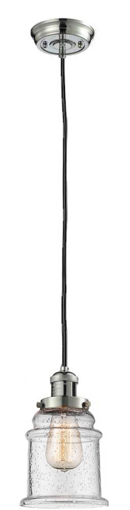 Canton - 1 Light - 6 inch - Polished Nickel - Cord hung - Mini Pendant
