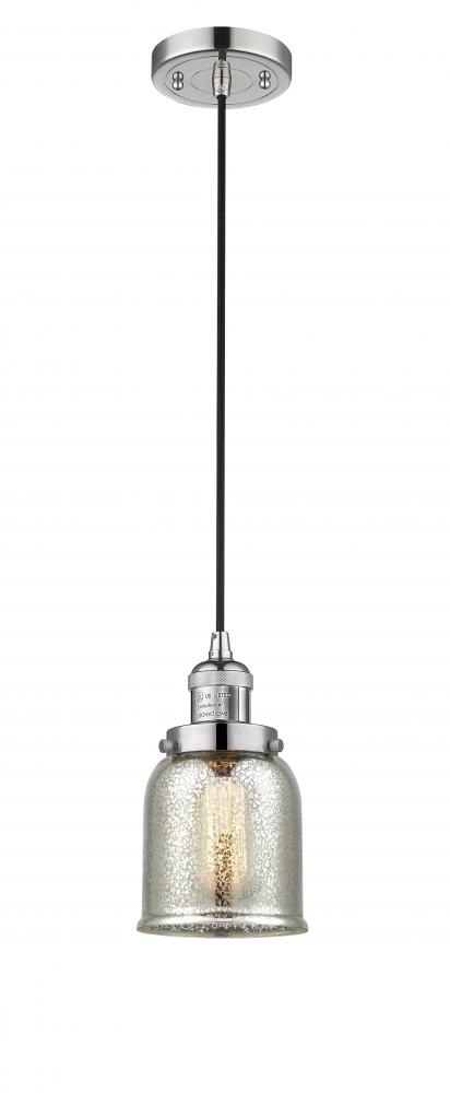 Bell - 1 Light - 5 inch - Polished Nickel - Cord hung - Mini Pendant