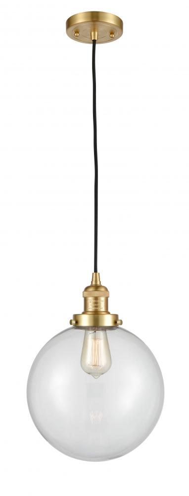 Beacon - 1 Light - 10 inch - Satin Gold - Cord hung - Mini Pendant