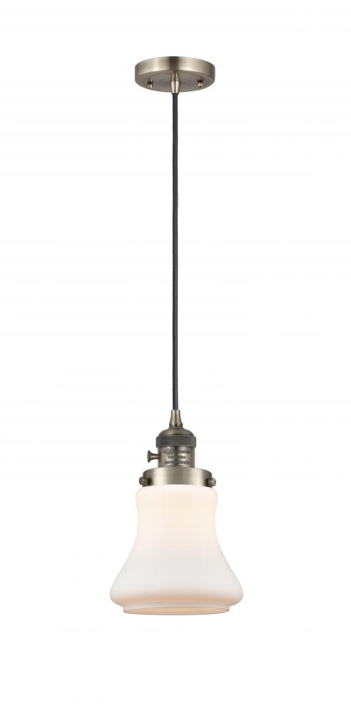 Bellmont - 1 Light - 6 inch - Antique Brass - Cord hung - Mini Pendant