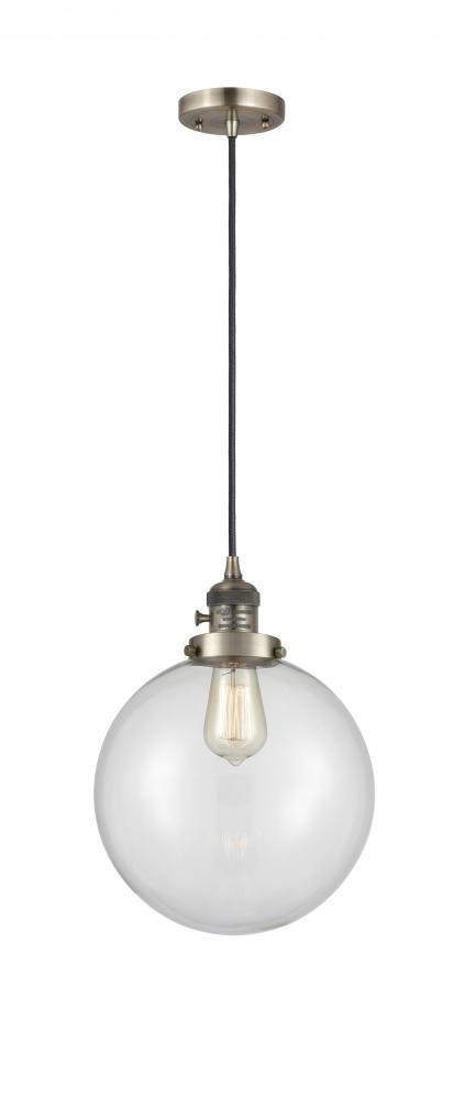 Beacon - 1 Light - 10 inch - Antique Brass - Cord hung - Mini Pendant