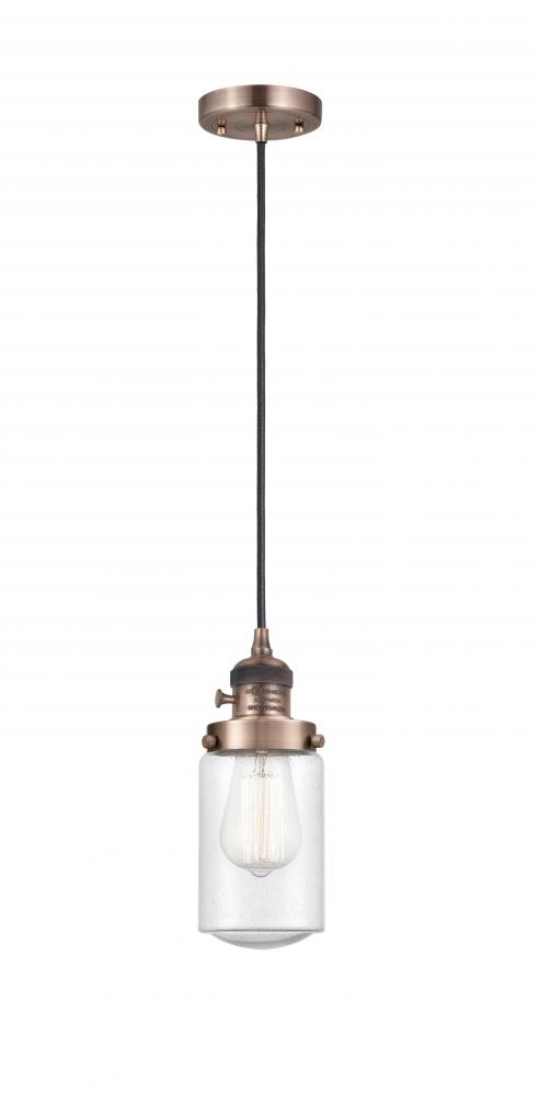 Dover - 1 Light - 5 inch - Antique Copper - Cord hung - Mini Pendant