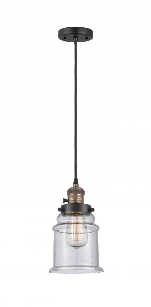 Canton - 1 Light - 6 inch - Black Antique Brass - Cord hung - Mini Pendant