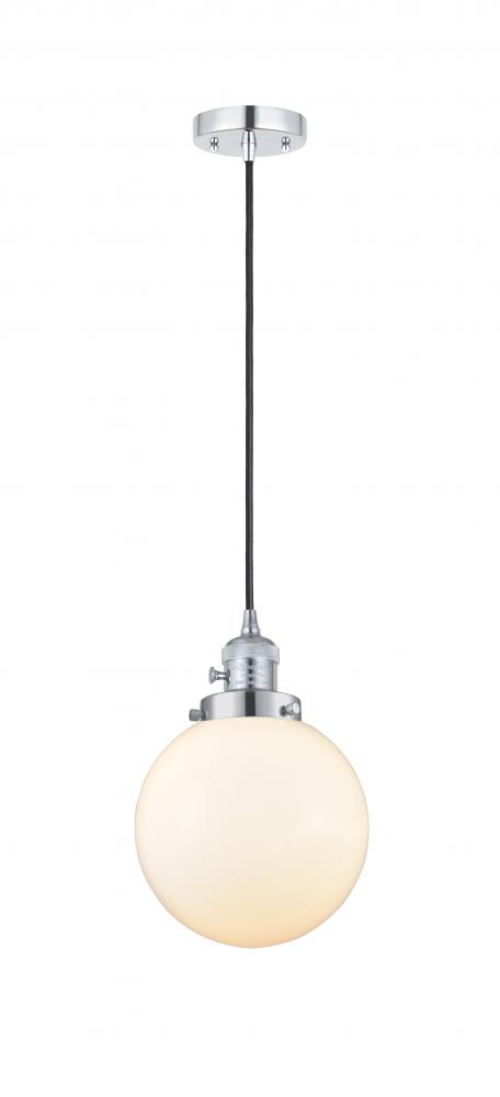 Beacon - 1 Light - 8 inch - Polished Chrome - Cord hung - Mini Pendant