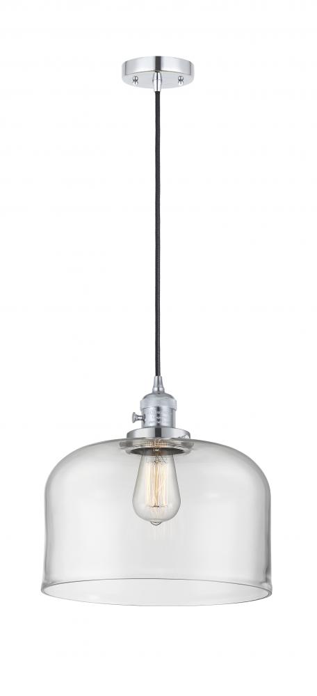 Bell - 1 Light - 12 inch - Polished Chrome - Cord hung - Mini Pendant