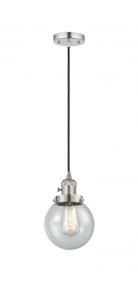 Beacon - 1 Light - 6 inch - Polished Nickel - Cord hung - Mini Pendant