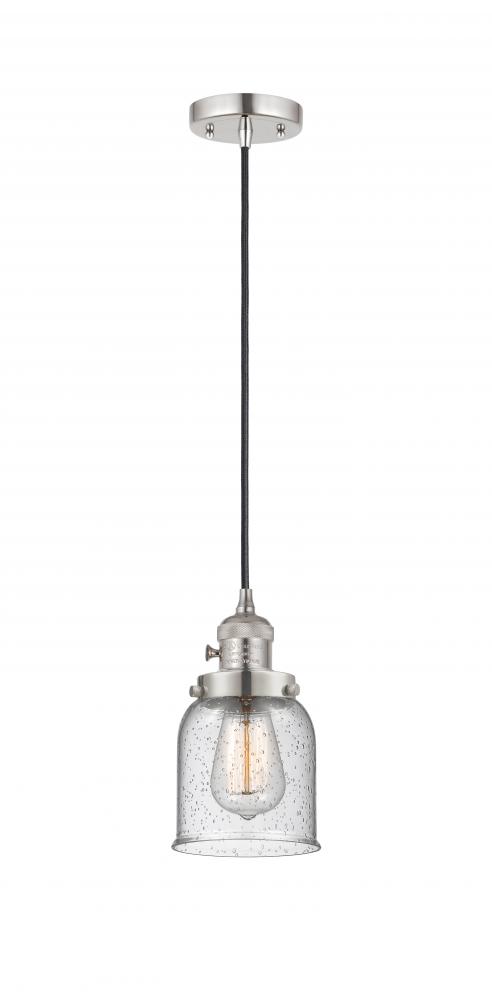 Bell - 1 Light - 5 inch - Polished Nickel - Cord hung - Mini Pendant