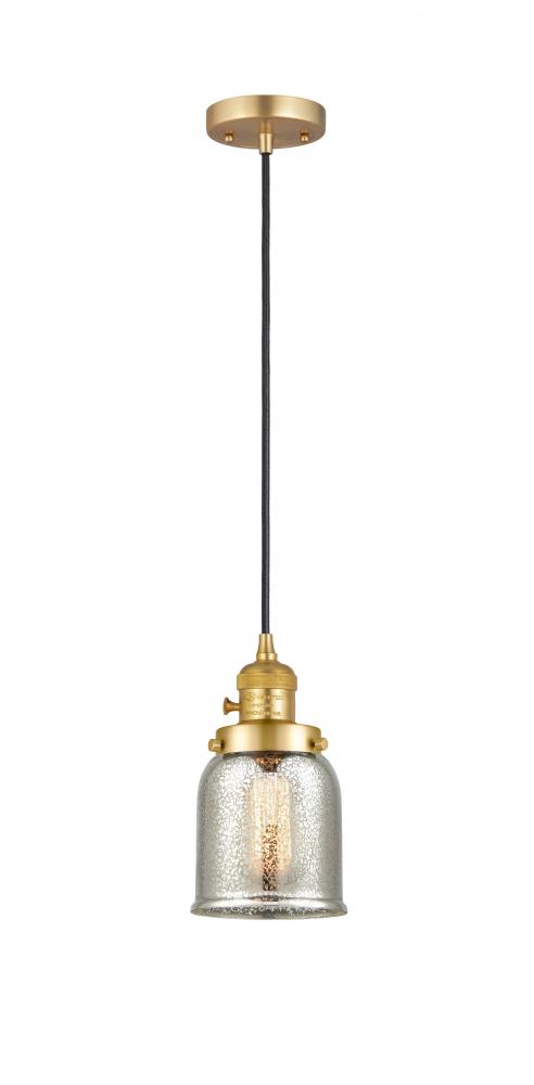 Bell - 1 Light - 5 inch - Satin Gold - Cord hung - Mini Pendant