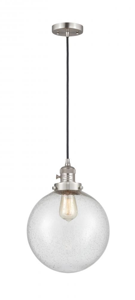 Beacon - 1 Light - 10 inch - Brushed Satin Nickel - Cord hung - Mini Pendant