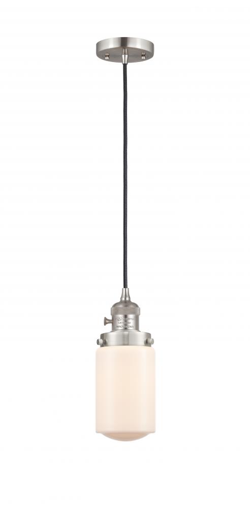 Dover - 1 Light - 5 inch - Brushed Satin Nickel - Cord hung - Mini Pendant