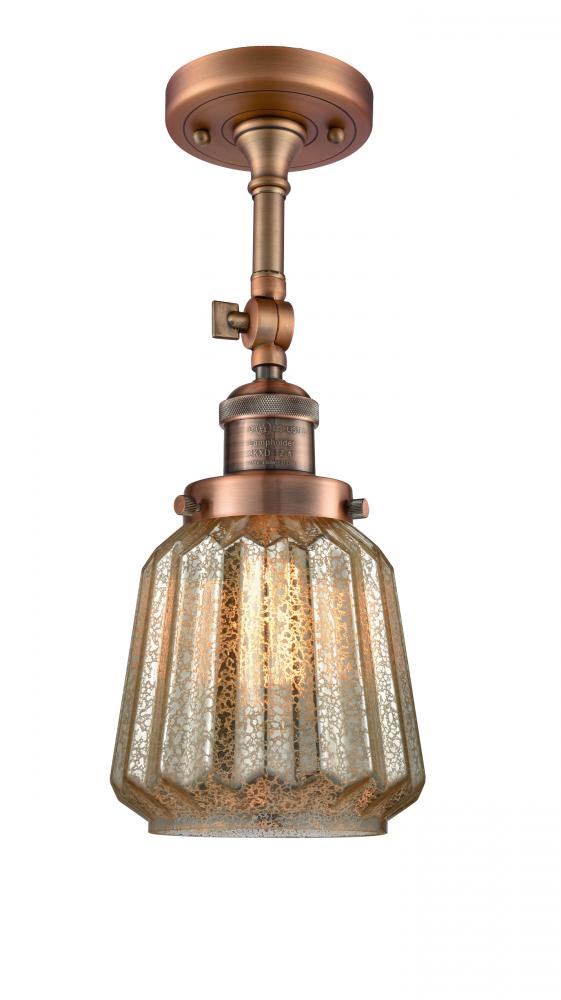 Chatham - 1 Light - 7 inch - Antique Copper - Semi-Flush Mount