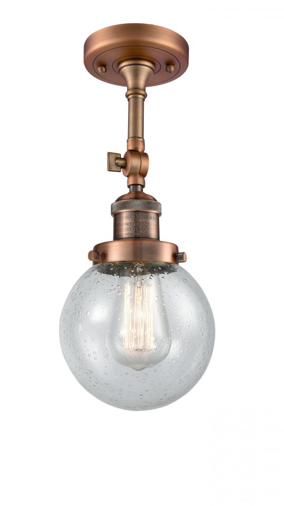 Beacon - 1 Light - 6 inch - Antique Copper - Semi-Flush Mount