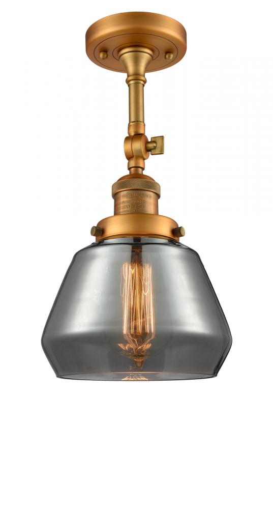 Fulton - 1 Light - 7 inch - Brushed Brass - Semi-Flush Mount