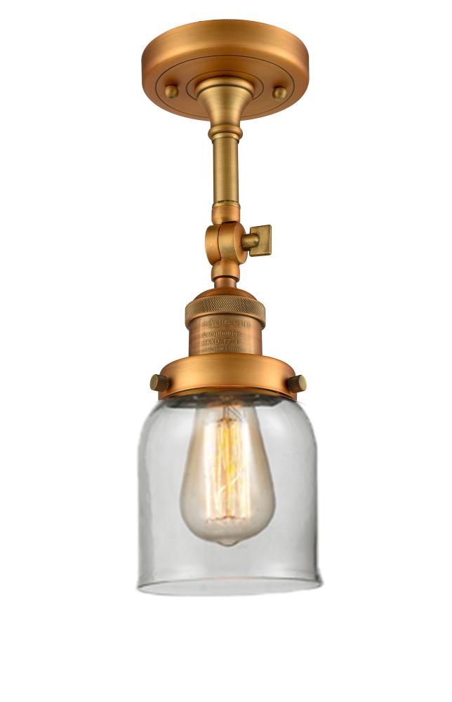 Bell - 1 Light - 5 inch - Brushed Brass - Semi-Flush Mount